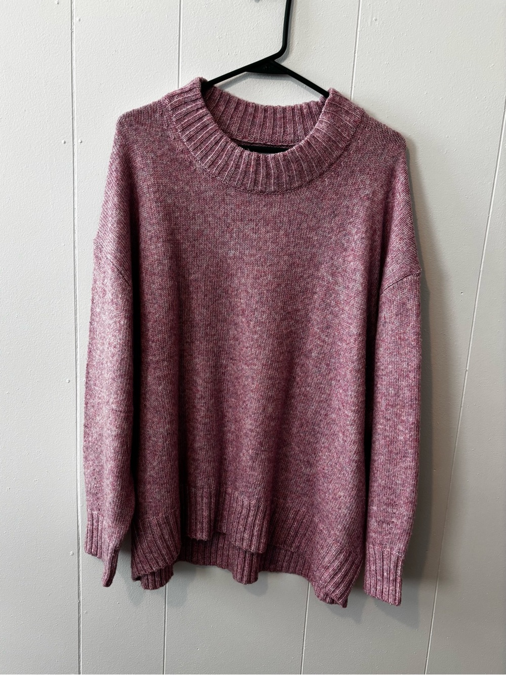 Sonoma Heathered Mauve Crewneck Sweater